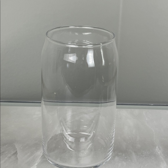 Upper Midland Can-Style Glass Cups Set of 6 | 16oz Clear Drinkware